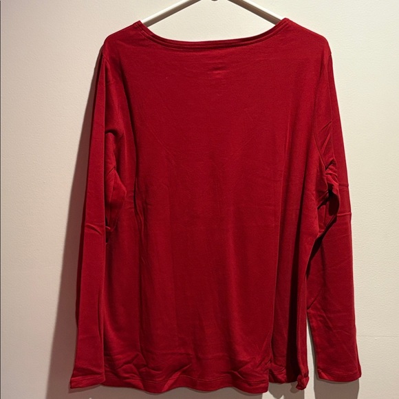 Croft & Barrow Christmas Tree Long sleeve Tee Shirt - Picture 7 of 9